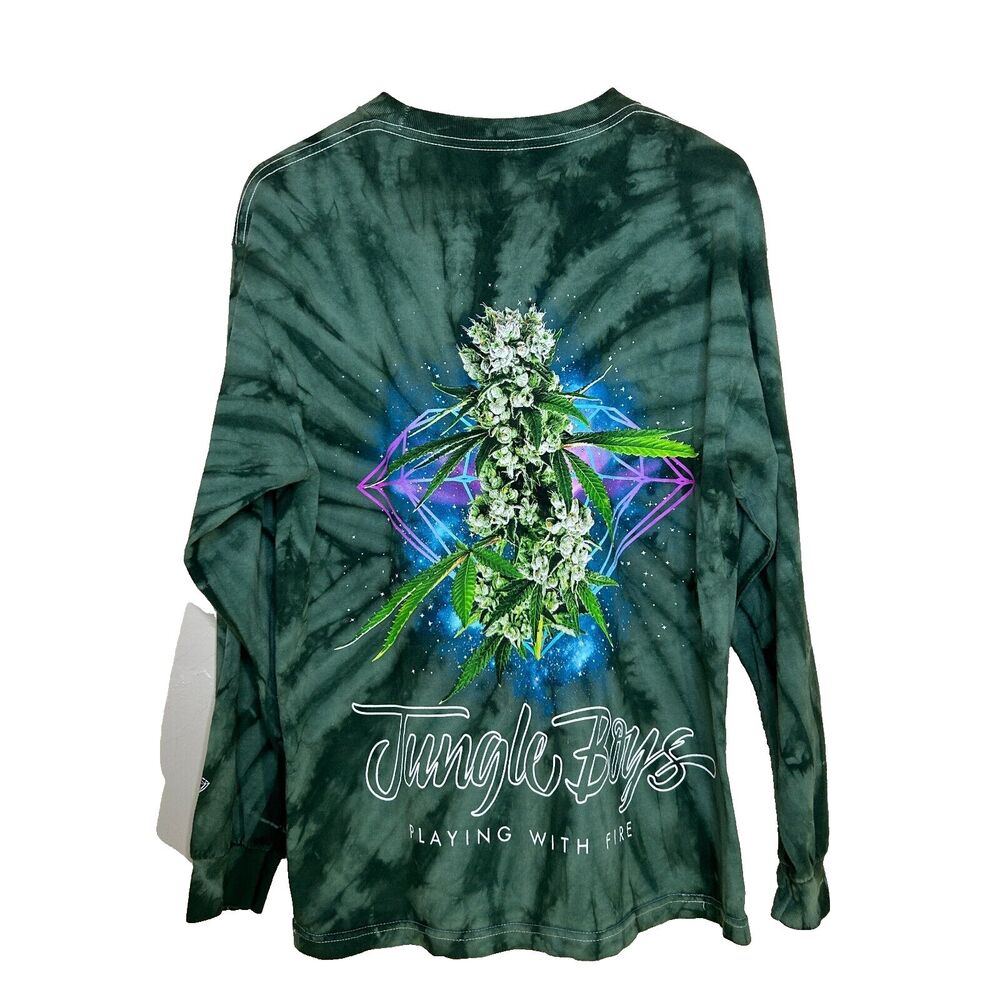 Diamond Supply Co. Green Weed T-Shirt Green Tie Dye Sz Small Men Weed Box Logo